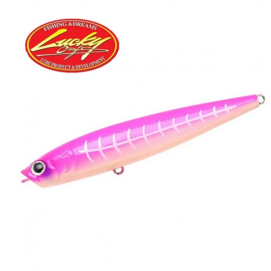 Lucky Craft Gunfish 95 Topwater Cromato 074 | 3 Ganci, Alta Qualità Giapponese - Foto 2